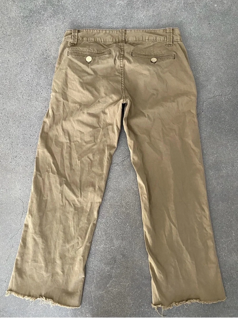 Tory Burch Tan Wide-Leg Cotton Pants